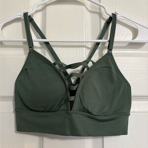 Victoria’s Secret Dark Green Sports Bra Women’s small removable pads